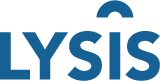 Lysis novo letra azul com fundo transparente